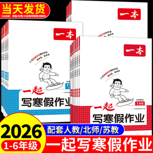 2026一本一起写寒假作业一年级二年级上册三四五六年级语文数学英语全套配套人教版北师大苏教寒假衔接每日一练下册预复习一本通