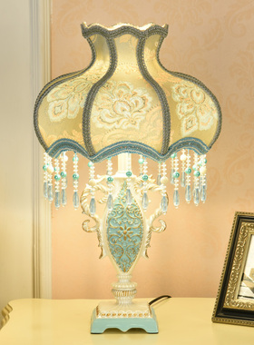 欧式台灯温馨浪漫田园家用插电式卧室遥控可调光喂奶暖光床头灯