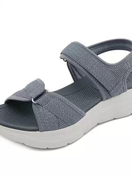 Women's Sandals, Fashionable Large Size Platform Shoes, Beach Sandals, Hook and Loop Fasteners