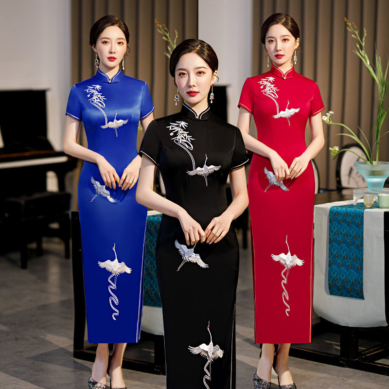 2025新款508古圣娇改良版旗袍连衣裙老上海复古民国名媛气