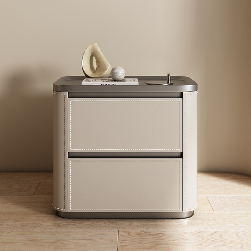 新款203马鞍皮床头柜创意窄小