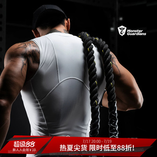 Monster Guardians极点科技系列男子夏坎肩四维拉伸紧身运动背心