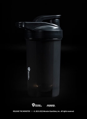 Monster Guardians 品牌定制黑色专业水杯健身运动摇摇杯