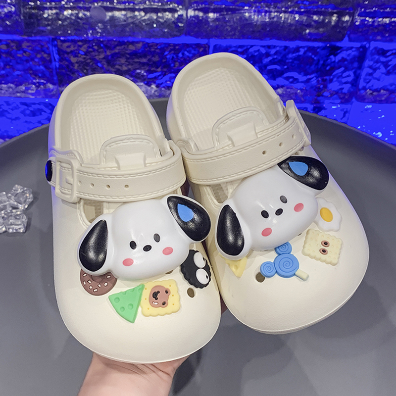 帮登正品女童洞洞鞋2025年夏季新款儿童踩屎感防滑包头凉拖鞋中大