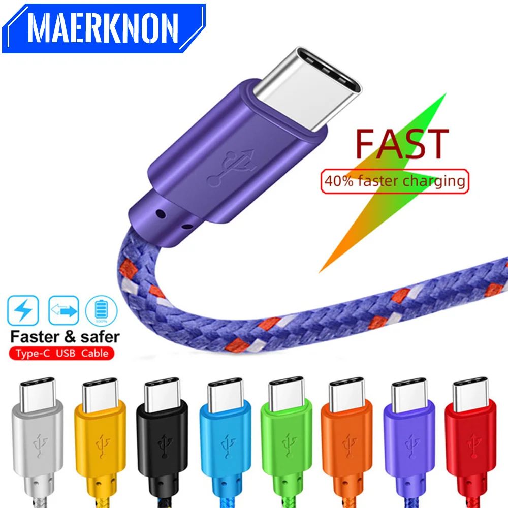 USB Type C Cable 0.5m/1m/2m/3mQuick Charging USB C Data Cord Phone Charger Line Charger for 13 Samsu