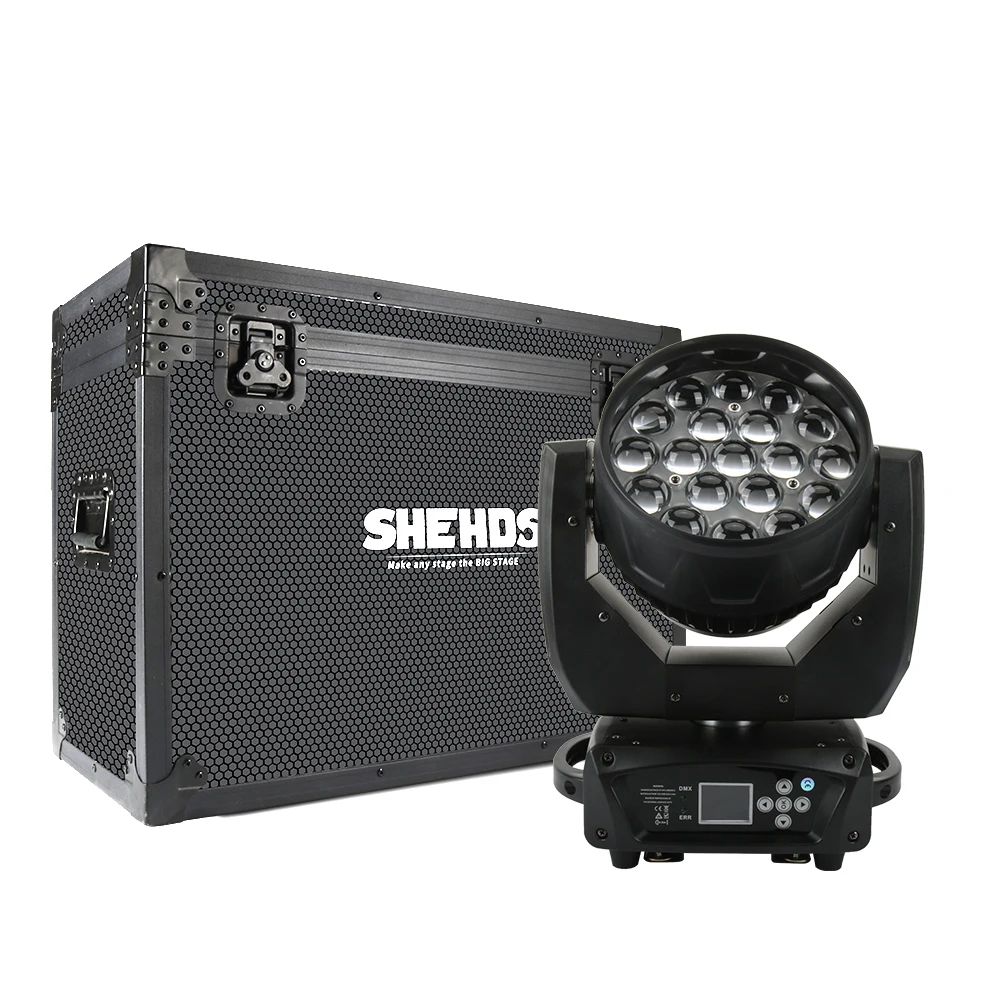 LED Beam+Wash 19x15W RGBW Zoom Lighting For Stage Performanc