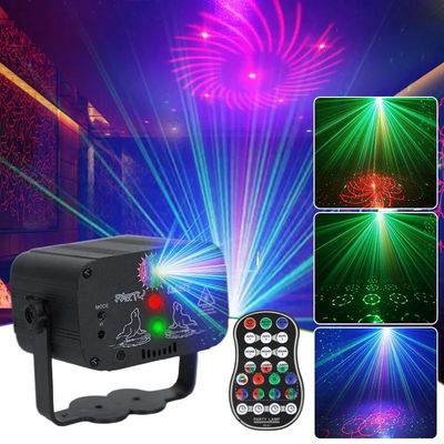 RGB Disco Laser Light Mini USB Charge Strobe Party Stage Lig