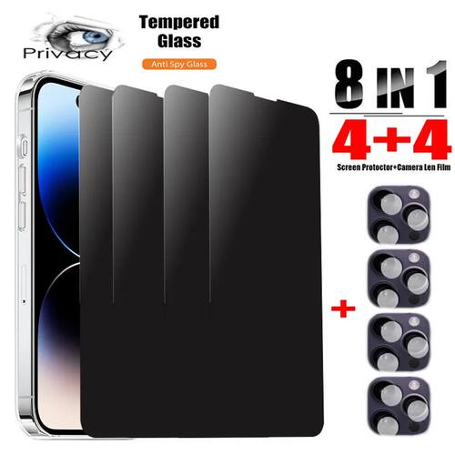 Privacy Tempered Glass For iPhone 14 15 Pro Max 13 12 Mini Camera Screen Protector For iPhone 11 Pro