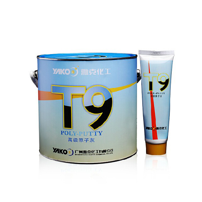 雅克化工T9高级汽车腻子原子灰 汽修补土填坑修复3.5KG带固化剂