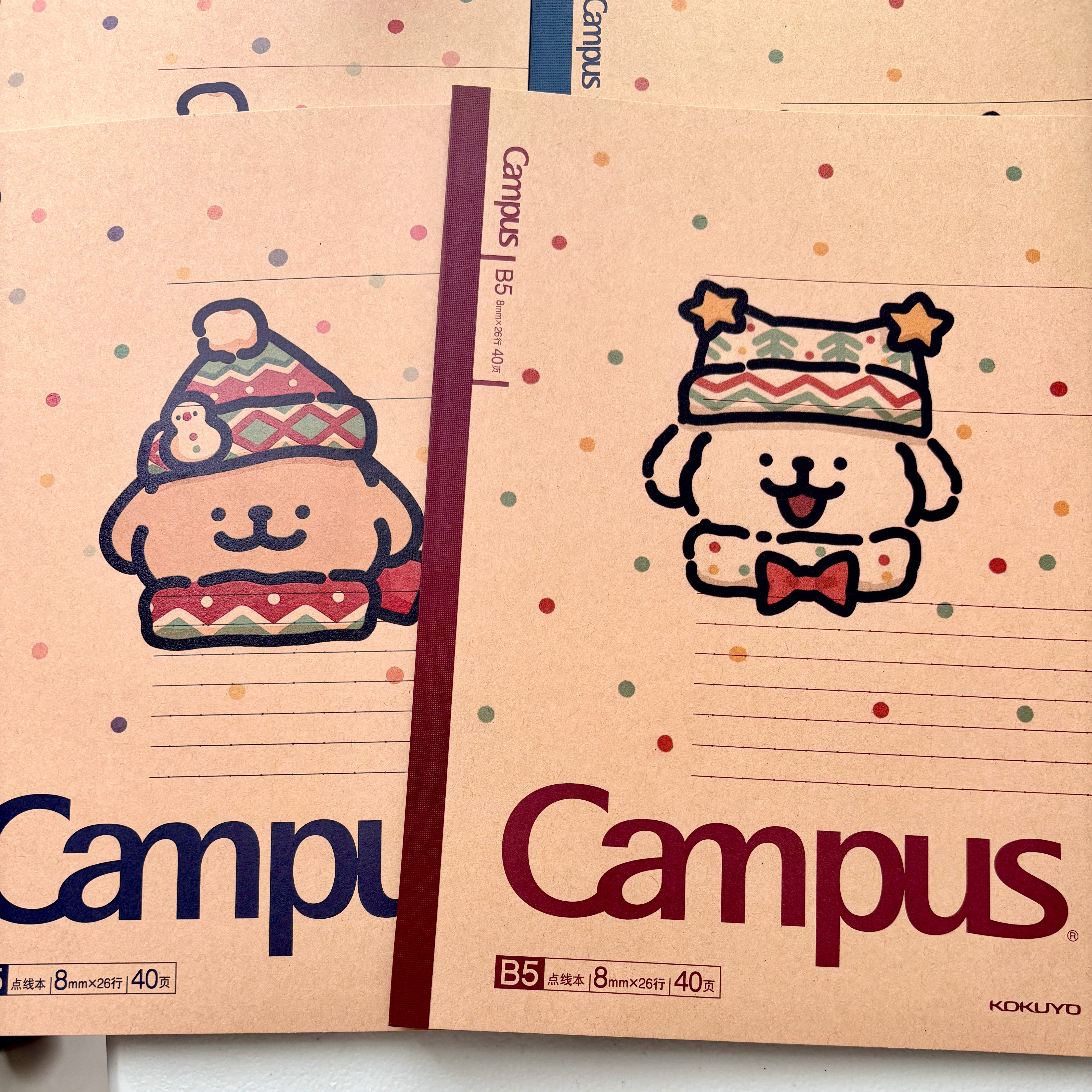 国誉KOKUYO牛皮纸campus线条小狗笔记本子限定二次元记事可爱圣诞
