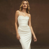 waistcoat slim and long 吊带背心连衣长裙 Women skirt修身 with