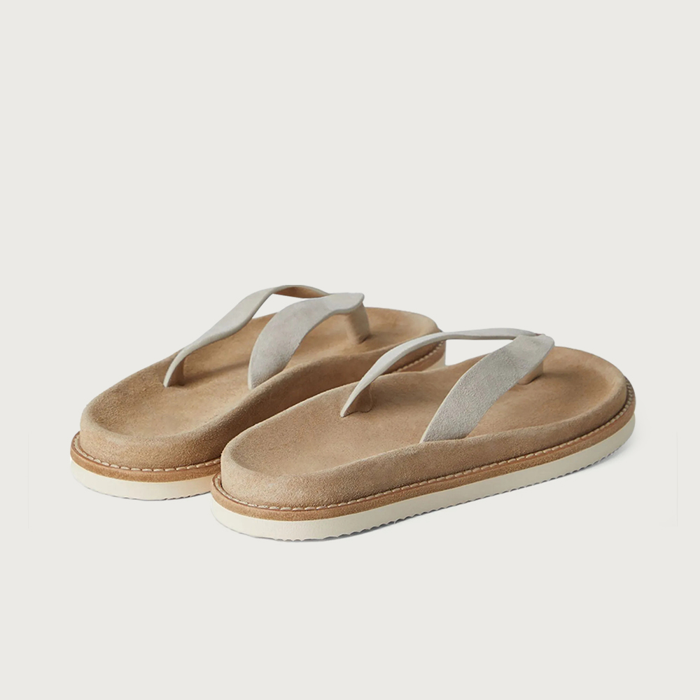 牛皮人字拖鞋男士夏季复古青年透气复古凉拖鞋青年个性夹脚沙滩鞋