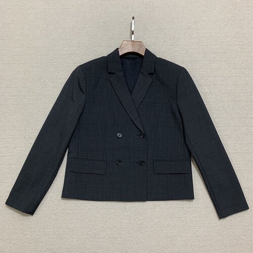 [Good Wool]Th同款 【清货】女装 双排扣平驳领短款西装 N0701101