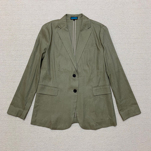 Th 2026新品女装 亚麻混纺男友风宽松休闲西装外套 N0303110