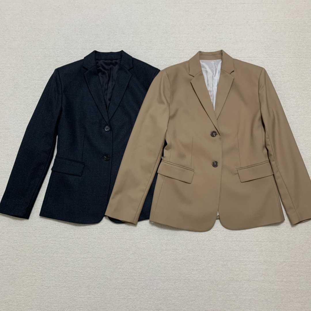 法兰绒长袖两粒扣西装