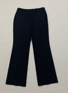 [摩登衣橱]Th同款 2025新品女装 羊毛混纺直筒微喇长裤 P0101209