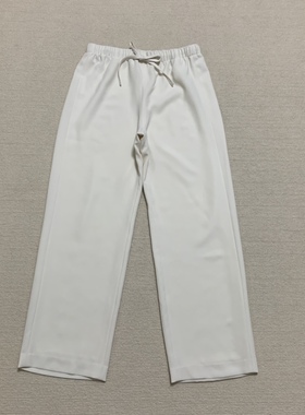 Th原2.5k 同款 春季新品女装 三醋酯纤维混纺抽绳直筒裤 M0109228