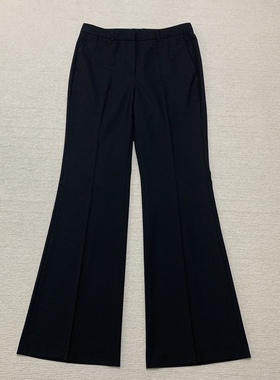 Th同款 2026早春新品女装 薄款羊毛混纺微喇休闲长裤 M0101238