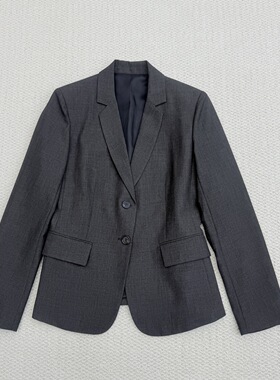 [摩登衣橱]Th 2025秋季新款女装羊毛混纺两粒扣修身西装 I0301199