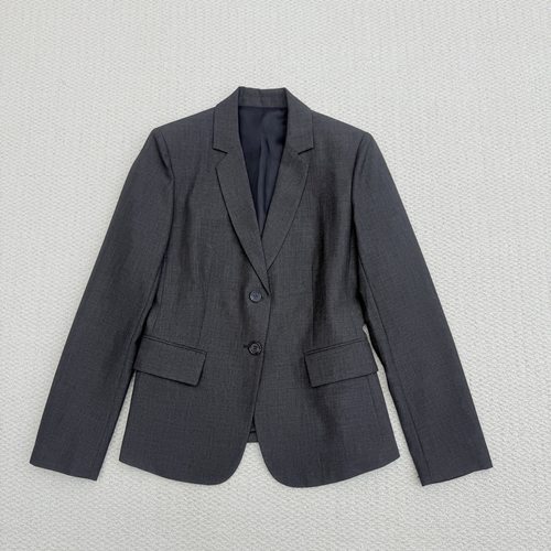 [摩登衣橱]Th 2025秋季新款女装羊毛混纺两粒扣修身西装 I0301199