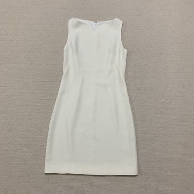 Th 2024新品女装 三醋酯混纺小v领无袖修身连衣裙 L0509630