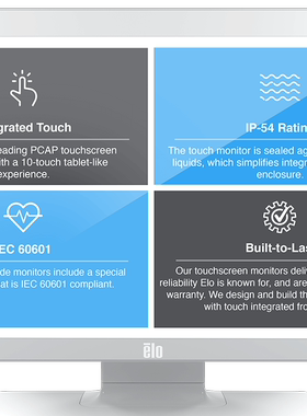 ELO 22寸触摸显示器 ET2203LM-2UWA-0-WH-G-RLHM（E803021）