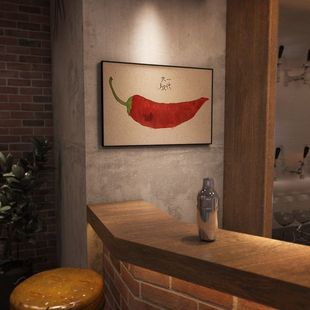 一代天椒搞笑字画红辣椒挂画办公室生日礼物客厅装饰画桌面摆件潮