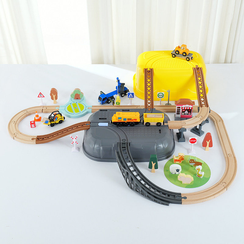 勒酷木制轨道套装玩具3-7岁儿童电动遥控多层立体交通场景,玩具/童车/益智/积木/模型,电动/遥控轨道,淘宝优惠券,粉丝福利购,淘宝优惠卷
