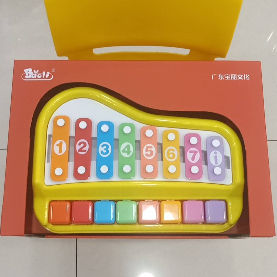 宝丽欢乐木琴手敲琴8音阶5婴幼儿音乐早教益智儿童亲子互动玩具女
