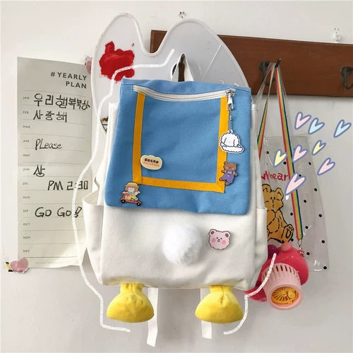 Милый ранец, японская сумка через плечо, мультяшный вместительный и большой рюкзак, в корейском стиле, подходит для студента