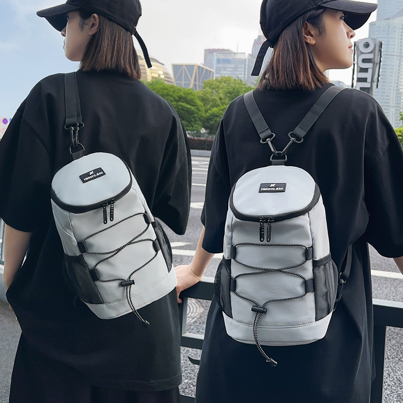 牧司小型双肩包男女多用斜挎胸包