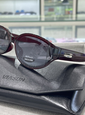 薇尚小框酒红防紫外线开车墨镜