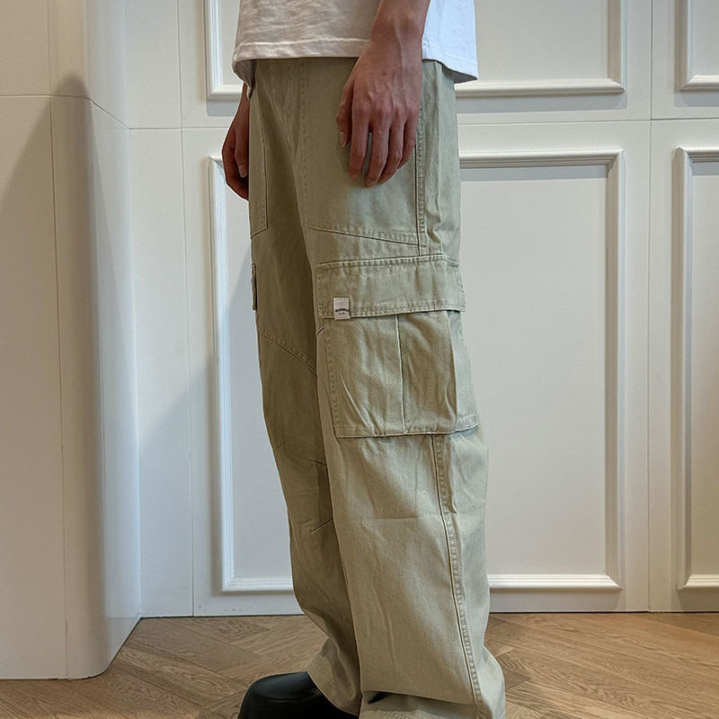 WEATHER FREE男士夏季新款宽松直筒冲锋垂感阔腿裤男款工装长裤