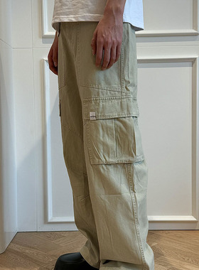 WEATHER FREE男士夏季新款宽松直筒冲锋垂感阔腿裤男款工装长裤