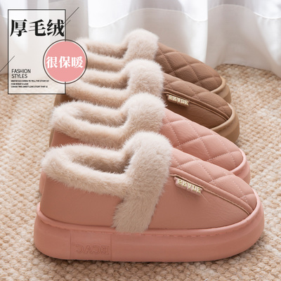 防水棉拖鞋女款2025新款冬季加绒