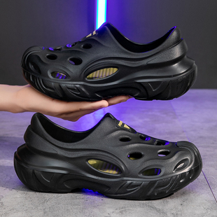 外穿开车防滑钓鱼涉水透气防臭EVA凉拖鞋 洞洞鞋 夏季 男款 2025新款