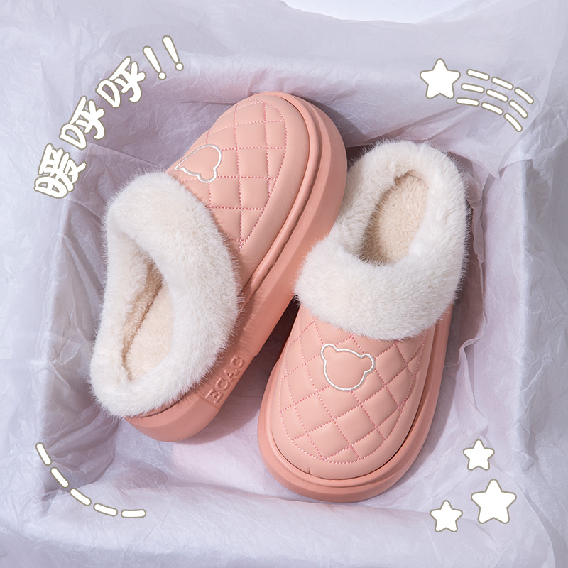 防水棉拖鞋女款2025新款秋冬季