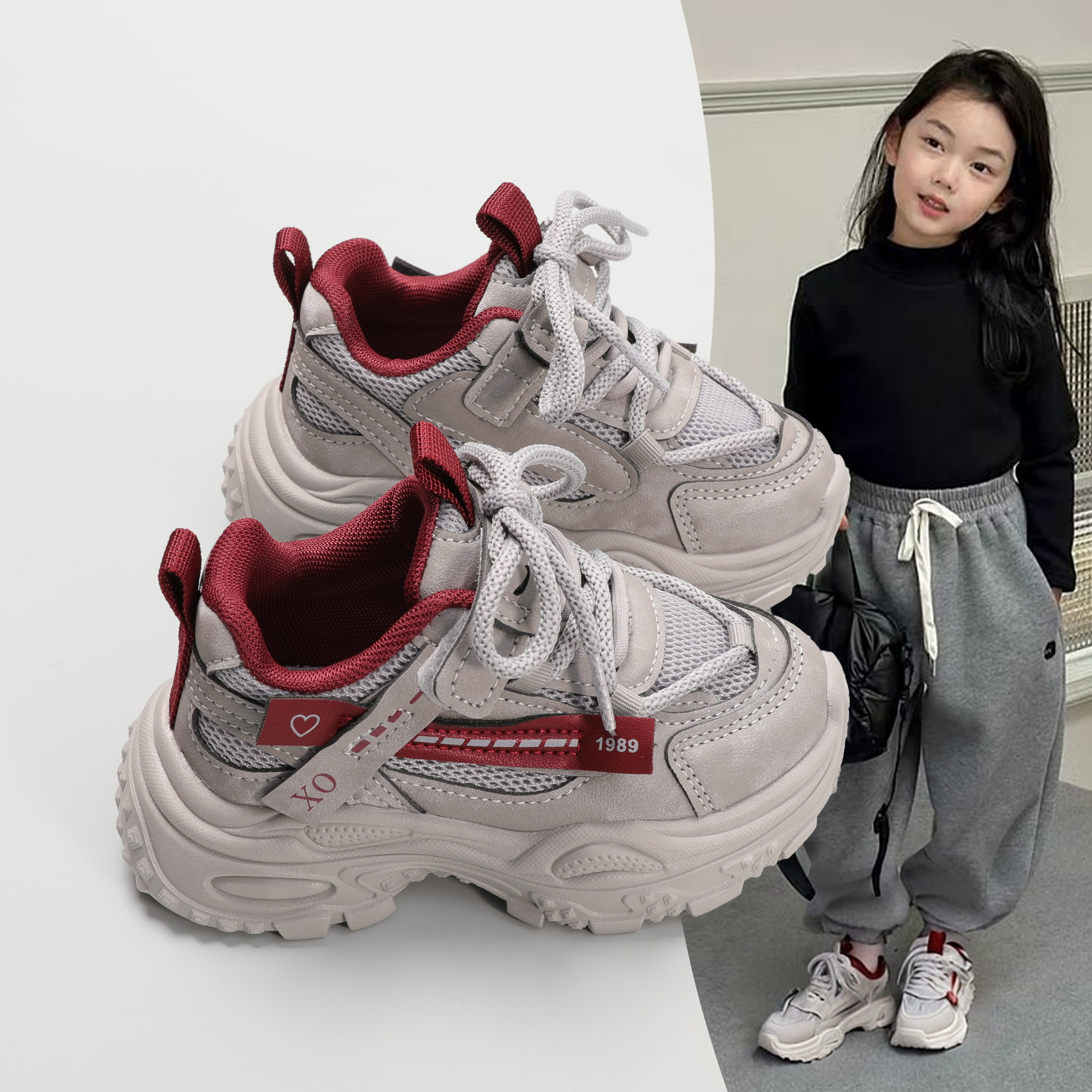 儿童老爹鞋女童网鞋2026春季新款宝宝软底运动鞋百搭男小童跑步鞋,童鞋/婴儿鞋/亲子鞋,运动鞋,淘宝优惠券,粉丝福利购,淘宝优惠卷