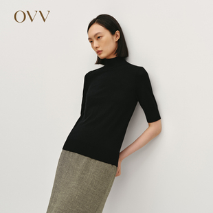 18针系列 半高领中袖 黄金羊毛 女装 针织衫 OVV秋冬热卖