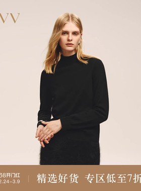 OVV2025秋冬新款女装简约舒适半高领多色休闲内搭羊绒衫