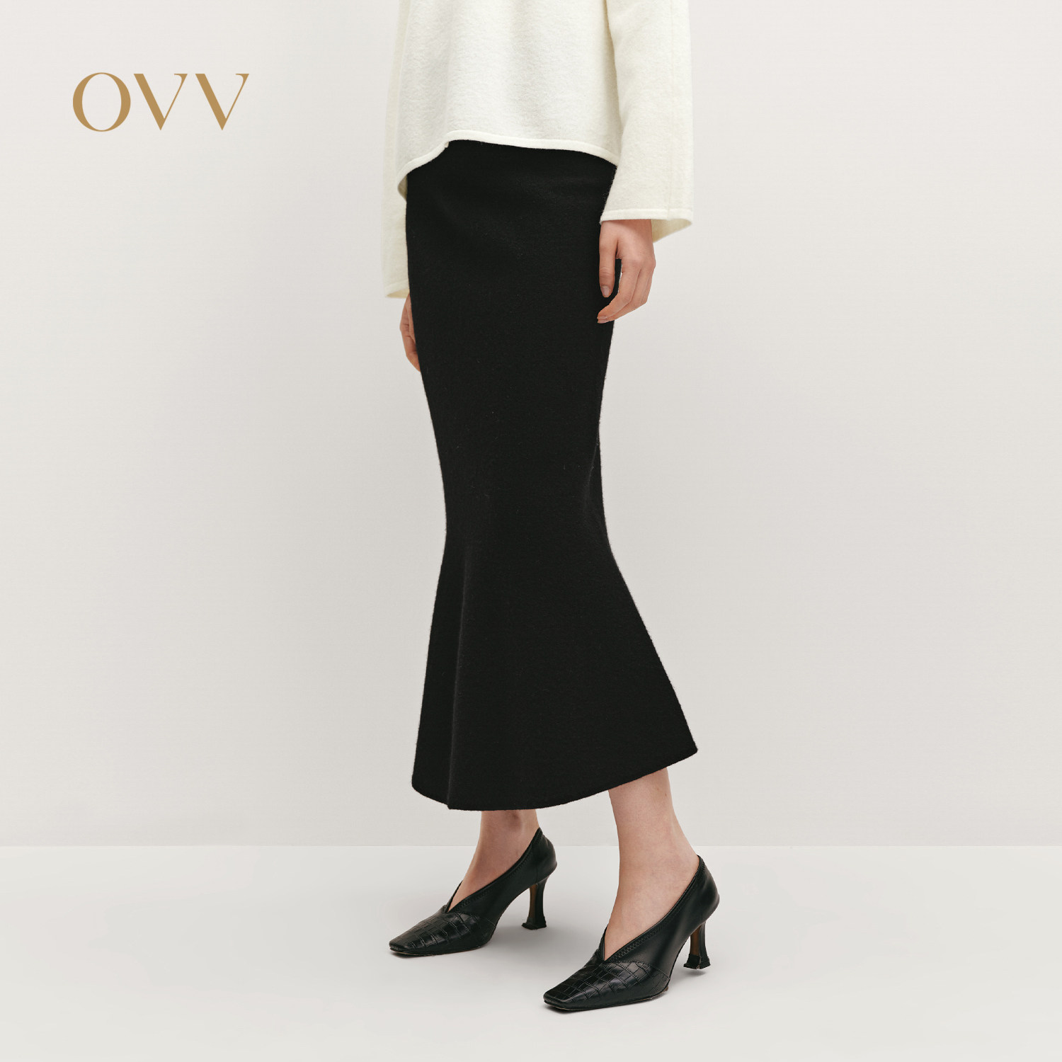 OVV秋冬热卖女装无缝工艺鱼尾舒适针织羊毛半身裙,女装/女士精品,半身裙,淘宝优惠券,粉丝福利购,淘宝优惠卷