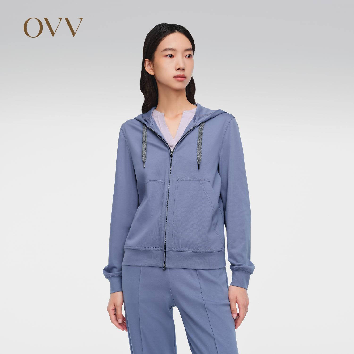 高级运动卫衣OVV休闲连帽卫衣