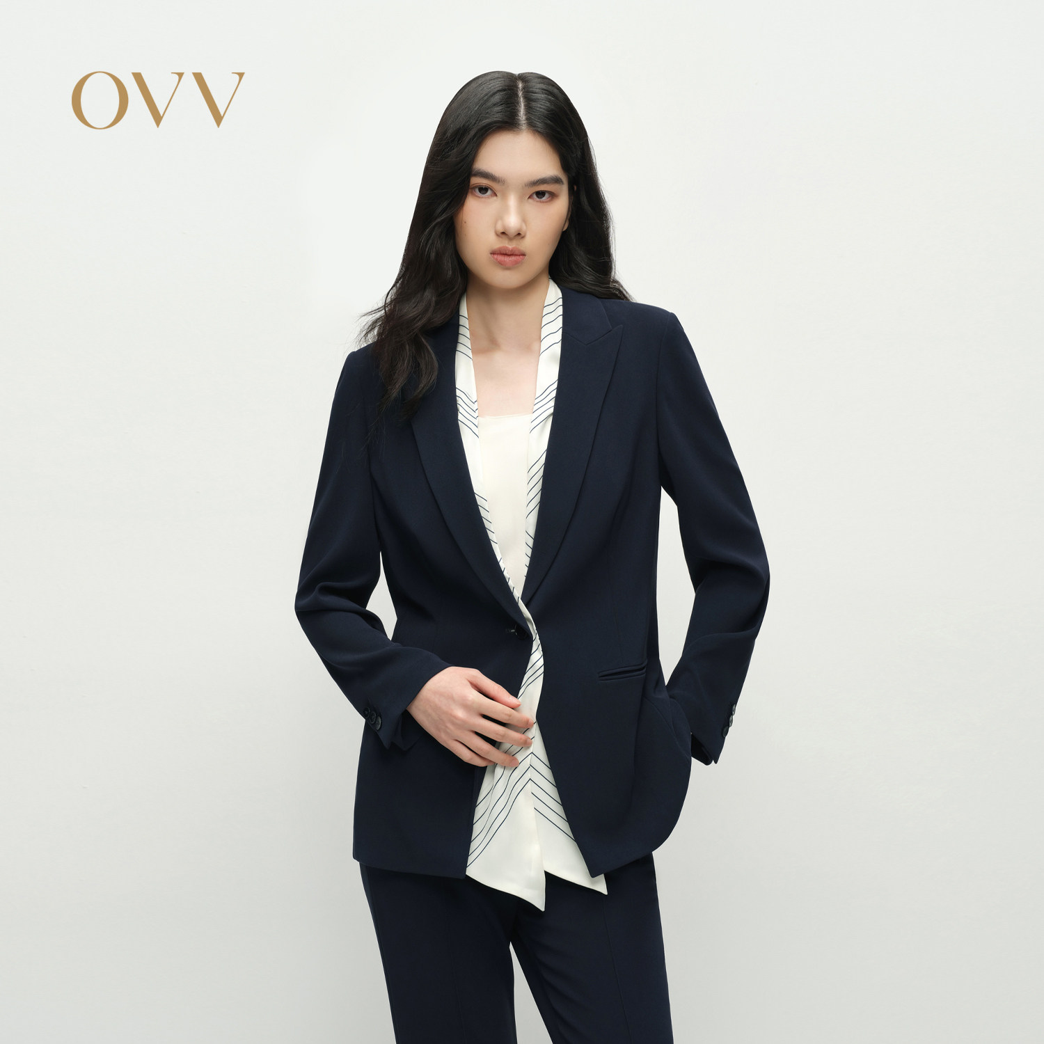 OVV2025春夏新款女装淡人弹力针织醋酸面料可拆卸丝带西服外套,女装/女士精品,西装,淘宝优惠券,粉丝福利购,淘宝优惠卷