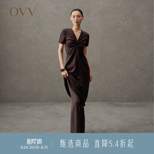 春夏丝棉连衣裙休闲OVV长裙