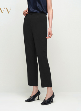 OVV2025春夏新款女装淡人日本进口三醋酸面料简约烟管西裤