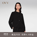 鬼绉经典 女装 重磅真丝 圆领夹克外套 OVV春夏热卖