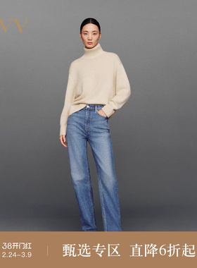 OVV秋冬热卖女装日本进口面料时髦复古直筒休闲牛仔裤