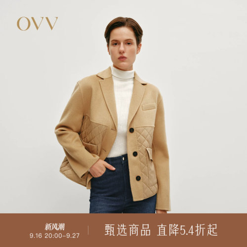 保暖舒适 薄款棉服 拼接设计