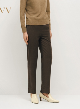 OVV秋冬热卖女装简约通勤休闲烟管裤型舒适保暖羊毛西裤