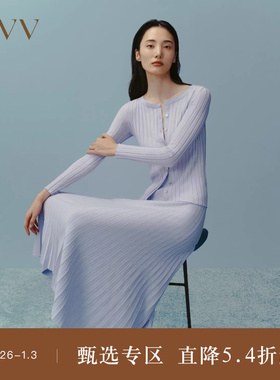 【可机洗黄金羊毛】OVV秋冬女装经典罗纹羊毛针织开衫